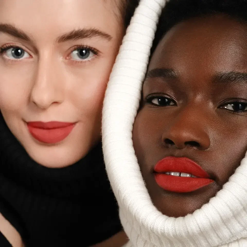 models wearing sisley phyto rouge velvet