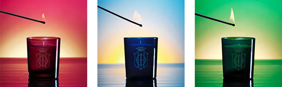 match and flame for campagne candle