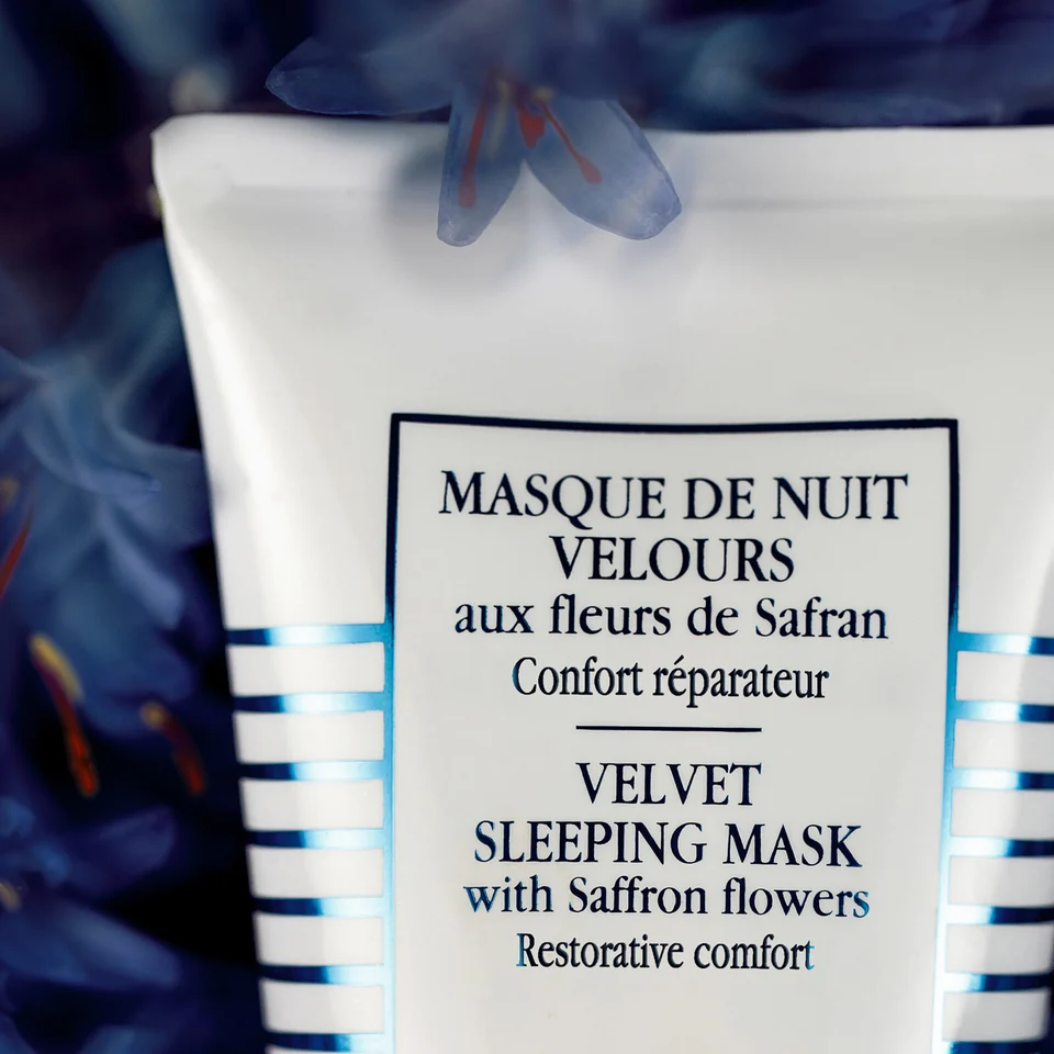 Velvet Sleeping Mask with Saffron flowers