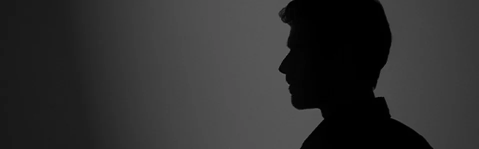 A man’s shadow