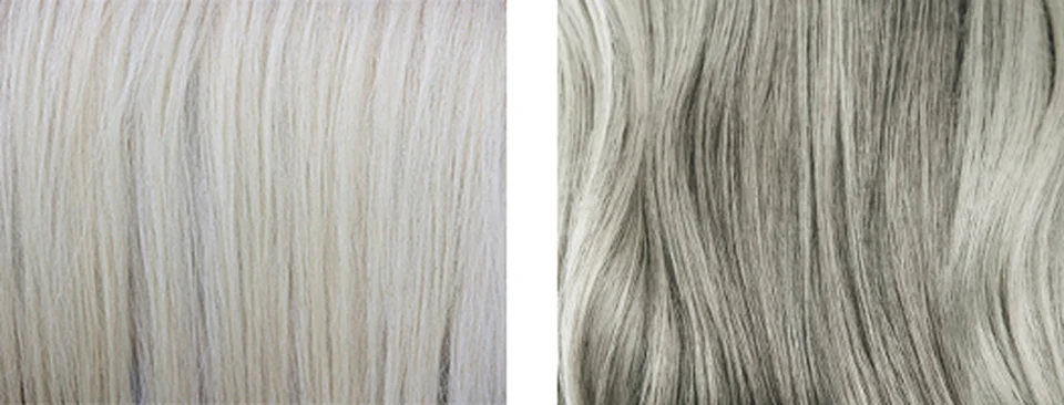 Strand of white hair & grey hair