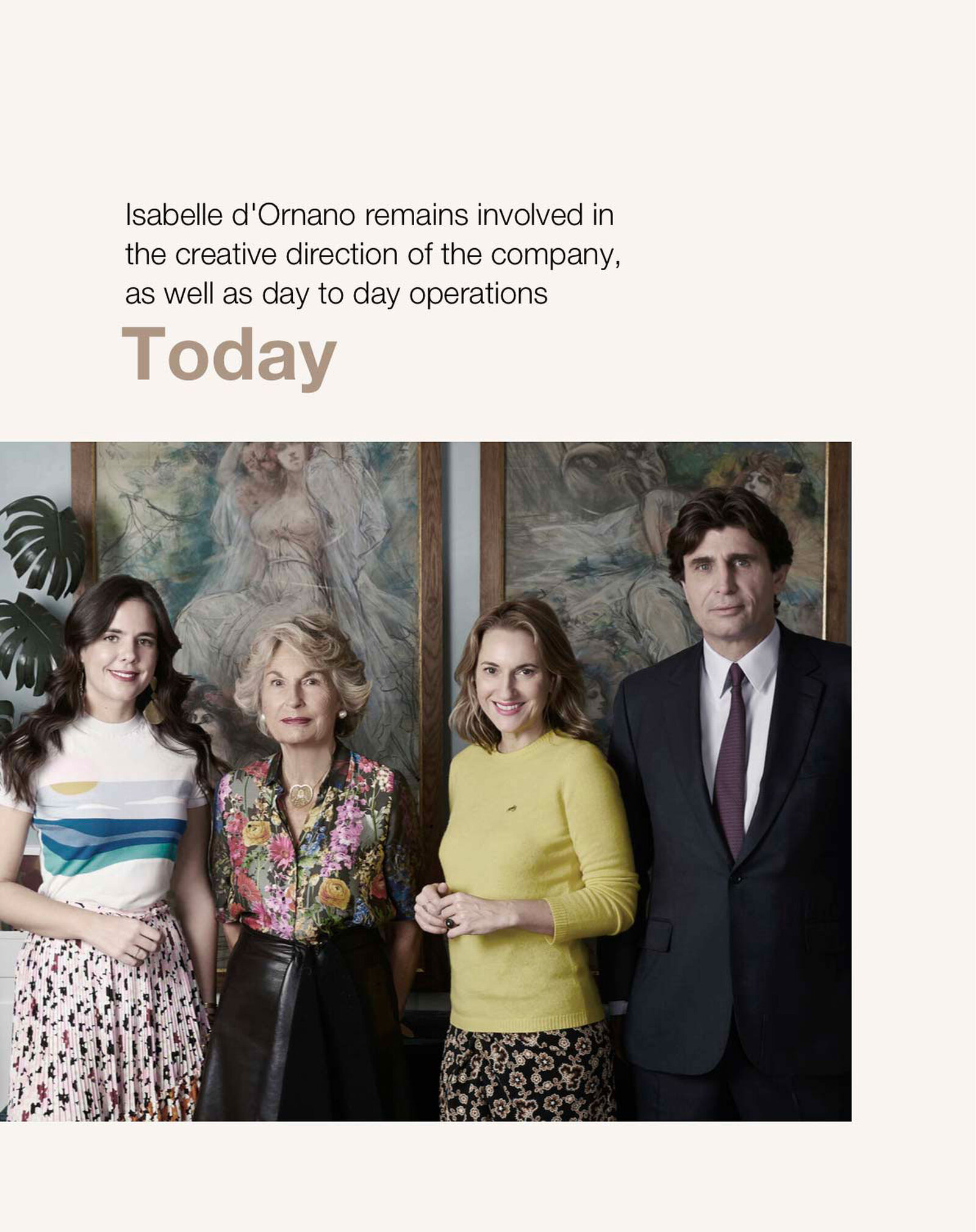 Today, Isabelle d'Ornano is still very much present in the company and oversees the creation of products.
